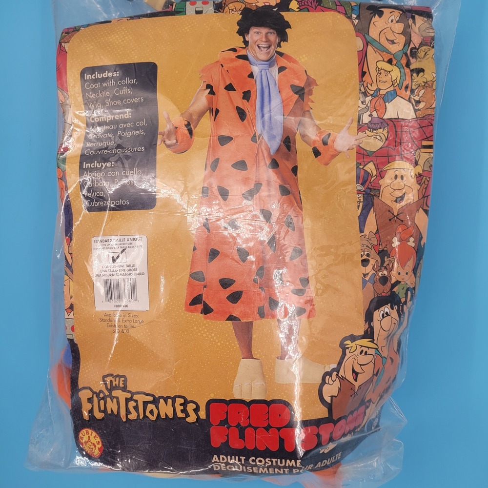Rubies Fred Flintstone Costume Mens One Size Halloween Cosplay Orange